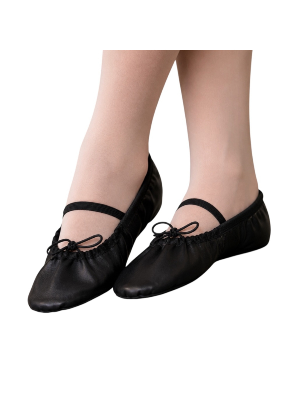 Danskin Black Leather Ballet Slippers Dance Shoes Girls Size 13